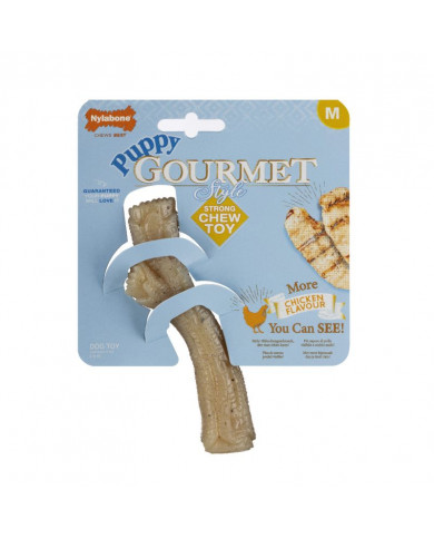 Nylabone Juguete Puppy Gourmet Stick Pollo para Perros