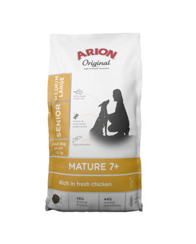 Arion Original Mature 7+ Pollo – Perros Medianos/Grandes 12 kg Arion Original Mature 7+ Pollo – Perros Medianos/Grandes 12 kg