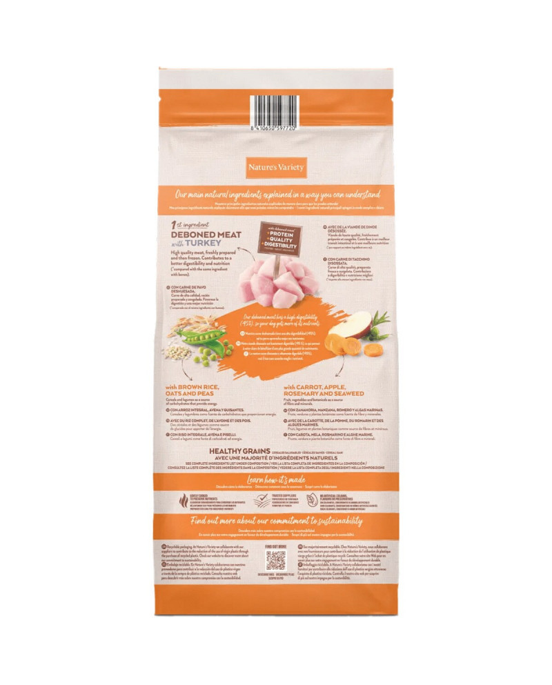 Natures Variety Turkey Adulto Medium Healthy Grains 10+2kg