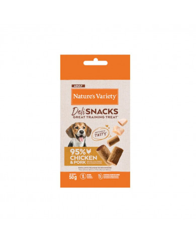 "Nature’s Variety Deli Snacks Adult Pollo y Cerdo 50 g" "Nature’s Variety Deli Snacks Adult Pollo y Cerdo 50 g"
