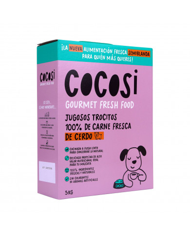 Cocosi Cerdo 3 kg – Comida Semi‑Húmeda Natural para Perros