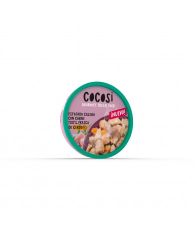 Cocosi Estofado Casero Cerdo 280 g – Comida Semi‑Húmeda Natural para Perros