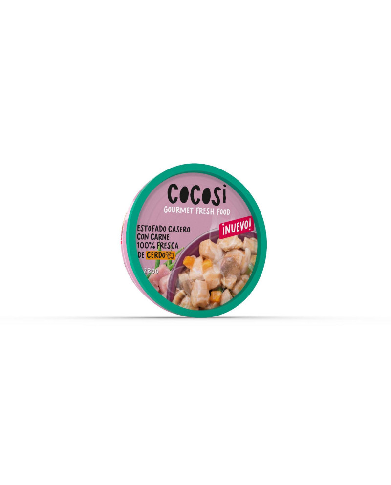 Cocosi Estofado Casero Cerdo 280 g – Comida Semi‑Húmeda Natural para Perros