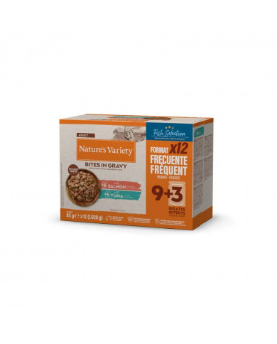 Natures Variety Cat Bites Gravy Pack Pescado para Gatos 12x85gr Natures Variety Cat Bites Gravy Pack Pescado para Gatos 12x85gr