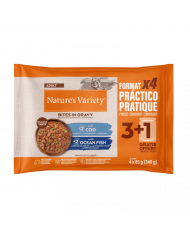Natures Variety Cat Bites in Gravy  Multipack Bacalao Pescado del Oceano