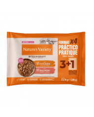 Natures Variety Cat Bites in Gravy  Multipack Kitten Gatitos Pollo Salmon