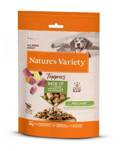 Nature's Variety Toppers de Cordero Liofilizados para Perros 40Gr Nature's Variety Toppers de Cordero Liofilizados para Perros 40Gr