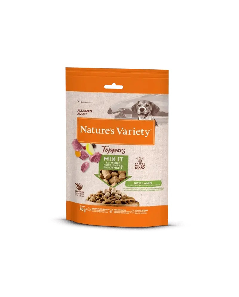 Nature's Variety Toppers de Cordero Liofilizados para Perros 40Gr