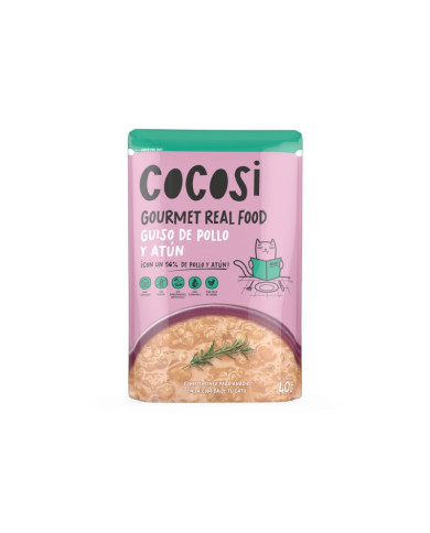 Cocosi Gourmet Fresh Food - Guiso de Pollo y Atun 40gr| Comida Natural para Gatos