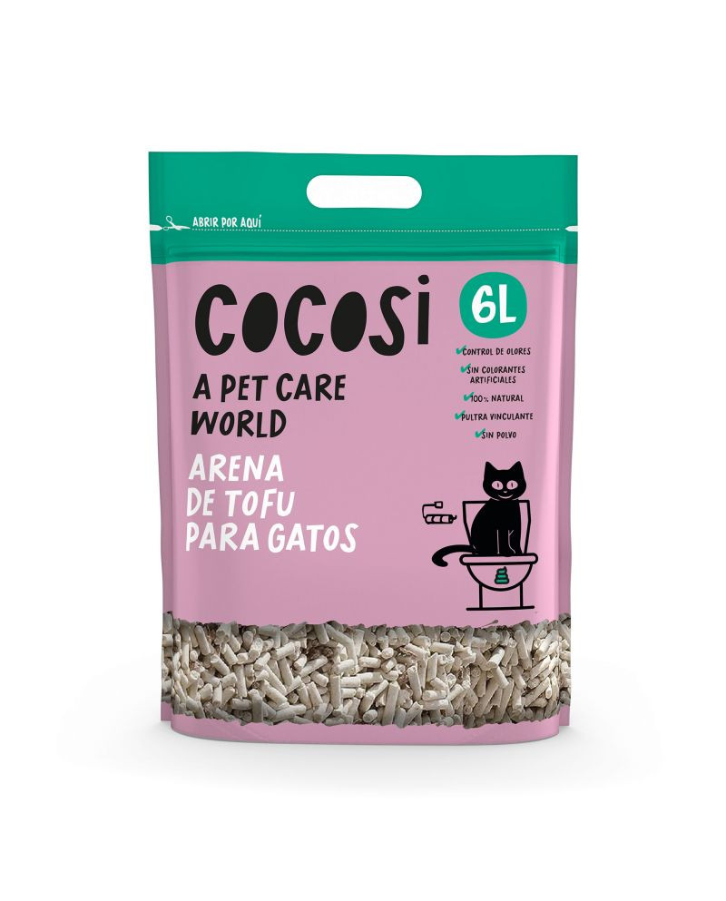 Cocosi Gourmet Fresh Food - Arena Lecho Vegetal de Tofu | Arena Natural para Gatos