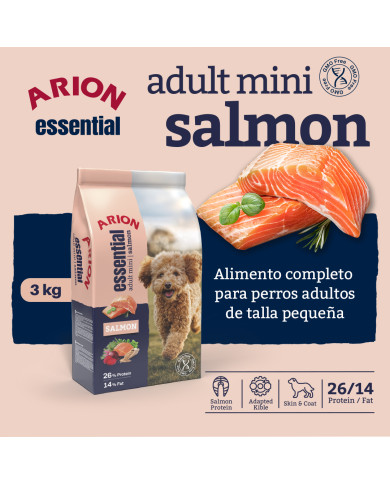 Detalle del tamaño de croqueta mini de Arion Essential Salmón