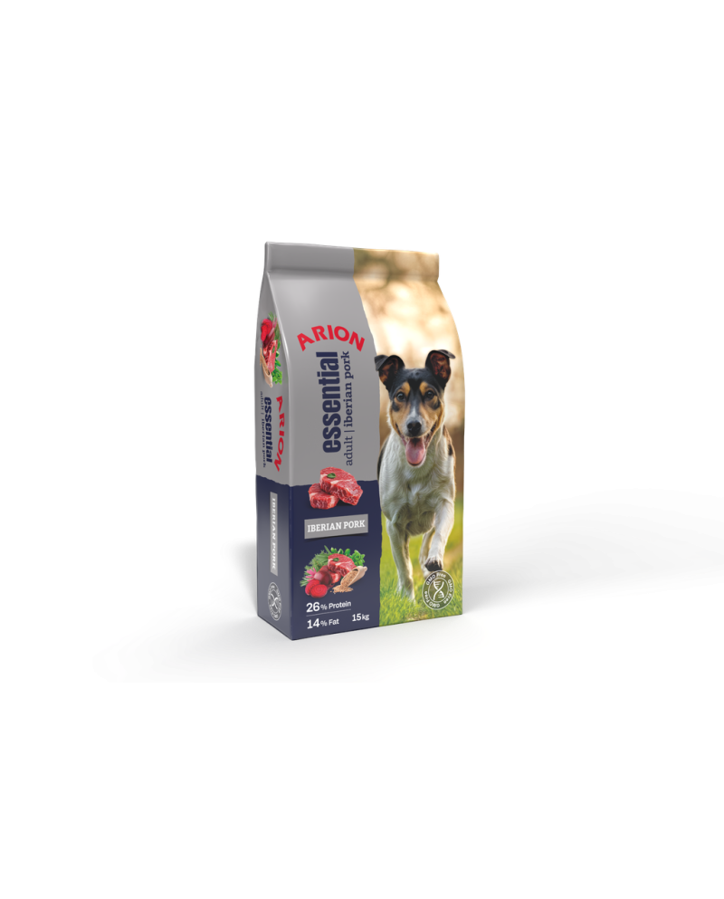 Saco de pienso Arion Essential Iberian Pork 15kg con sabor a cerdo ibérico para perros adultos
