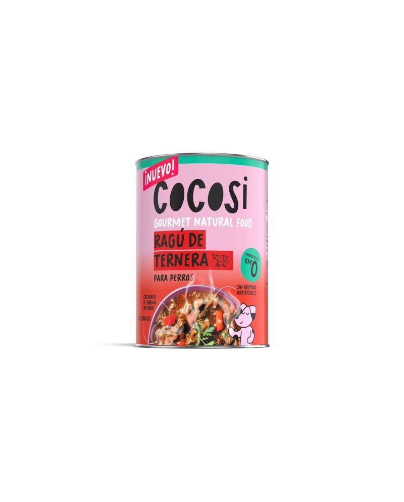 Cocosi Guiso Ragut de Ternera 400 g – Comida Húmeda Natural para Perros