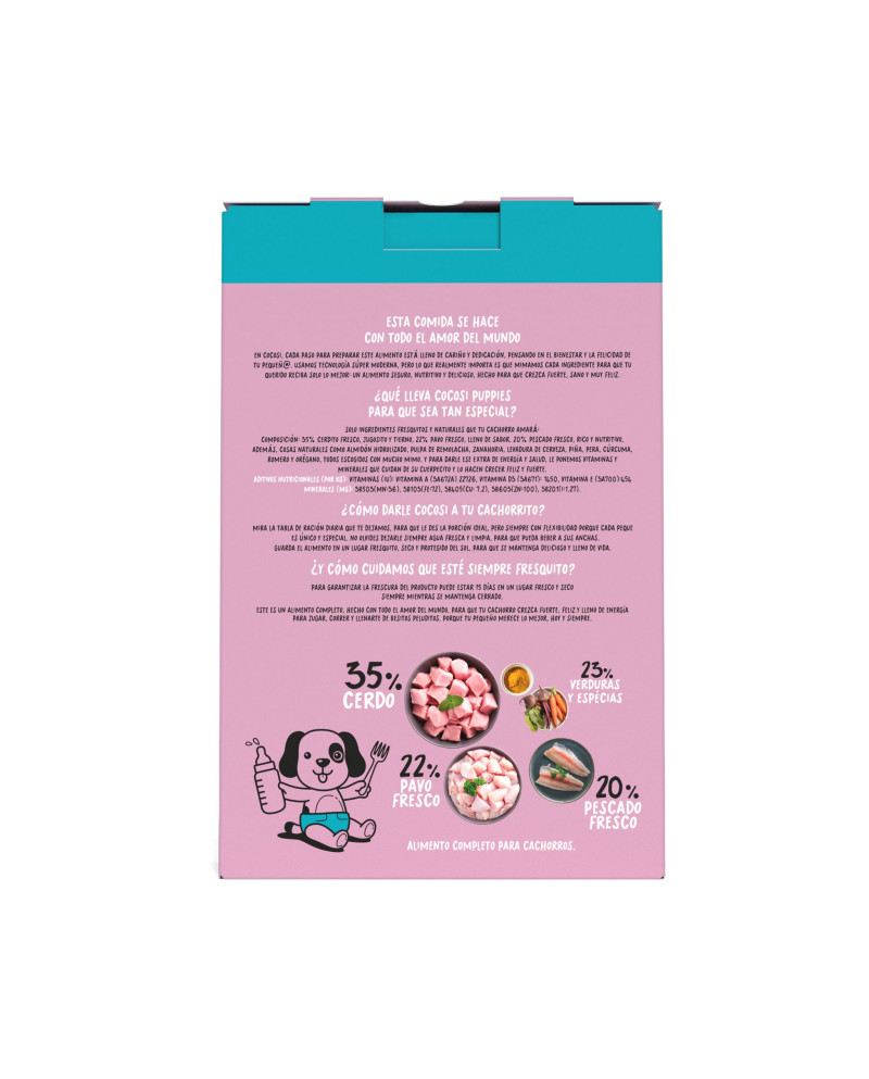 Cocosi Gourmet Fresh Food Puppy - Pescado,Pavo & Cerdo