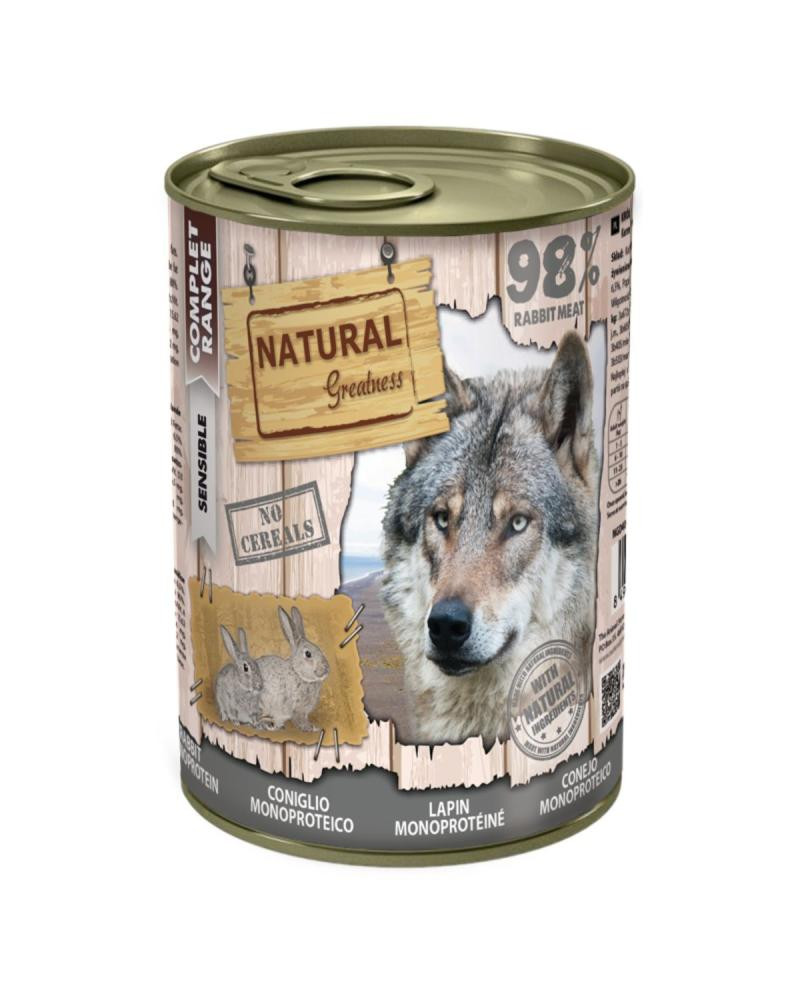 Natural Greatness Receta Monoproteica de Conejo lata 400gr