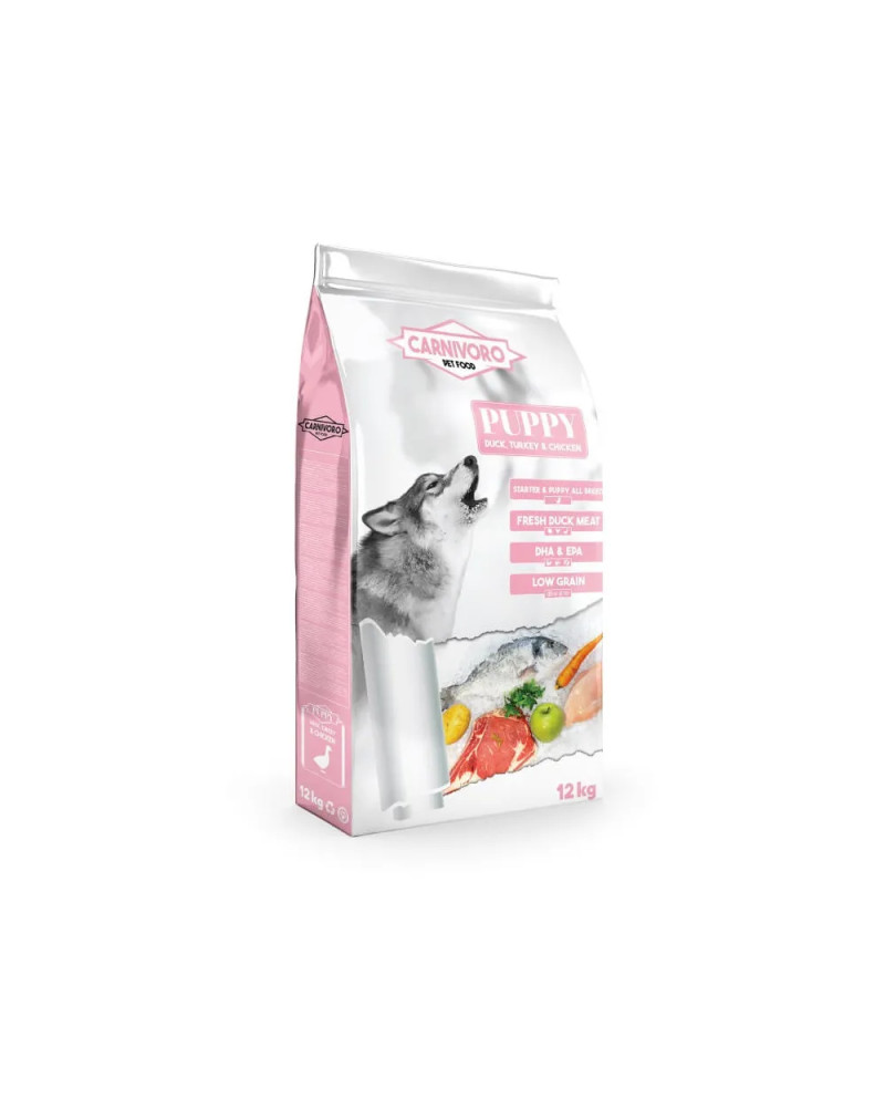 Carnívoro Puppy Pato, Pavo & Pollo – Cachorros 12 kg