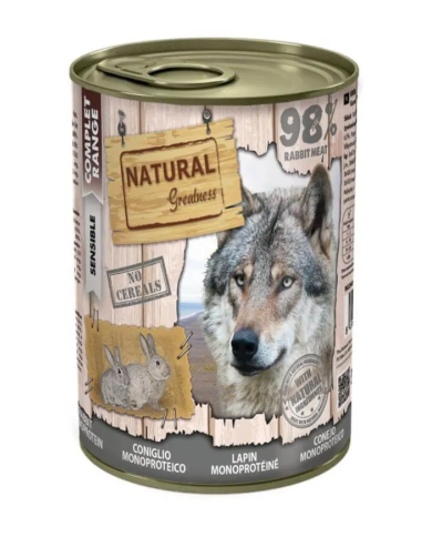 Natural Greatness Receta Monoproteica de Conejo lata 400gr