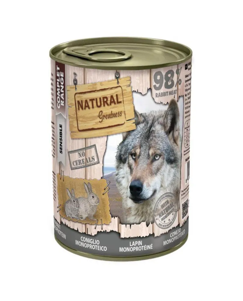 Natural Greatness Receta Monoproteica de Conejo lata 400gr
