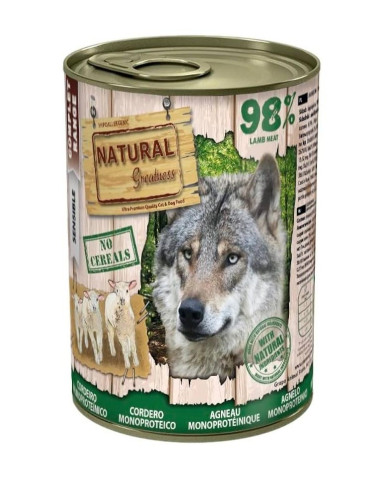 Natural Greatness Receta Monoproteica de Cordero lata 400gr