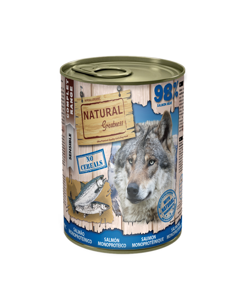 Natural Greatness Receta Monoproteica de Salmón lata 400gr