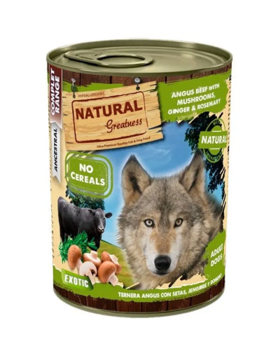 Natural Greatness Ternera Angus con Setas  Jengibre Romero lata 400gr