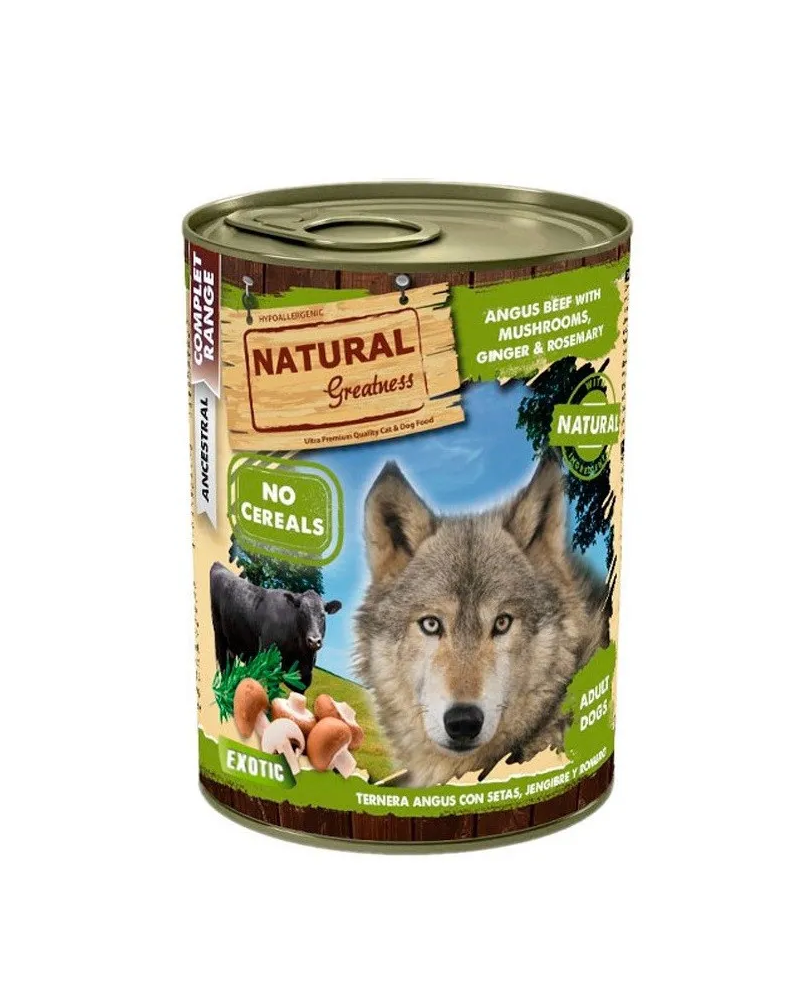 Natural Greatness Ternera Angus con Setas  Jengibre Romero lata 400gr