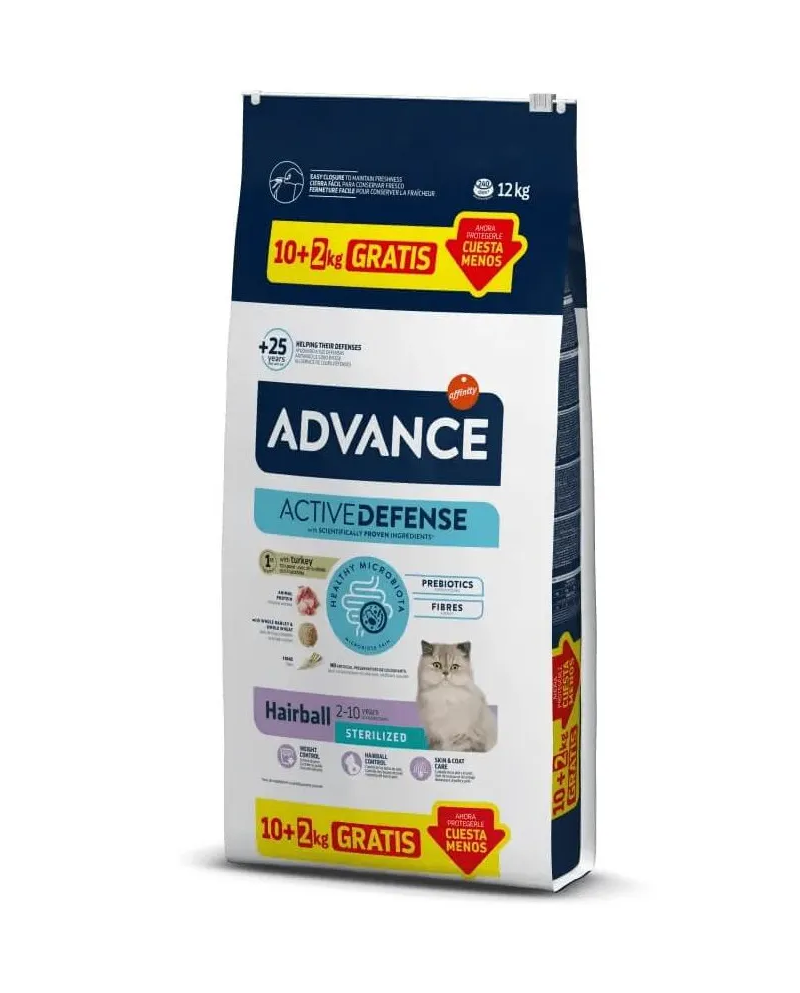 Advance Cat Sterilized Hairball 10+2kg - Pienso para Gatos