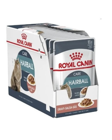 Royal Canin Hairball Cat Bocaditos Salsa Caja 12x85gr