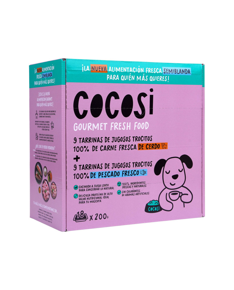 Cocosi Gourmet Fresh Food - Pescado 8 tarrinas & Cerdo 8 tarrinas 200gr
