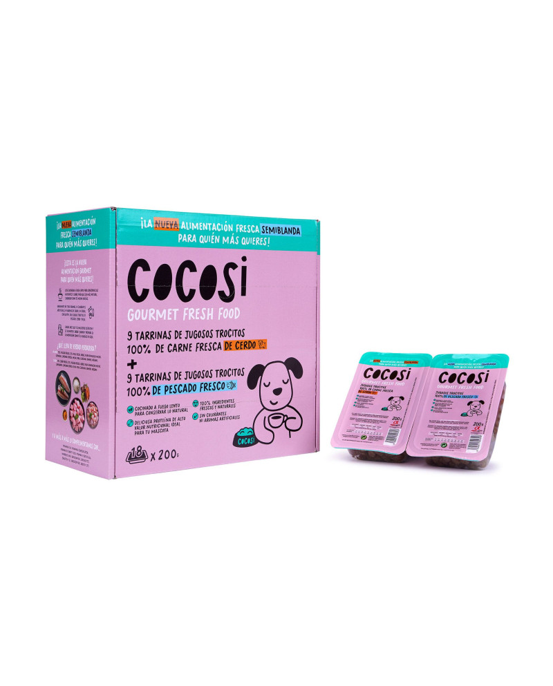 Cocosi Gourmet Fresh Food - Pescado 8 tarrinas & Cerdo 8 tarrinas 200gr