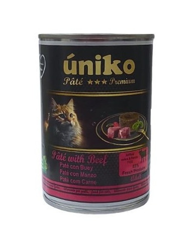Uniko Cat Pate Premium Buey 400gr