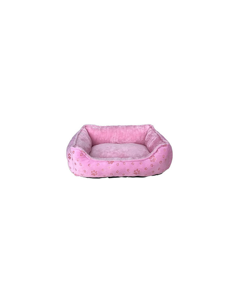cuna perro pelo sedoso rosa