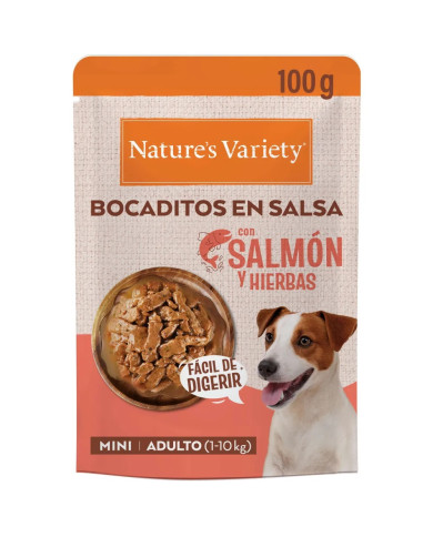 Nature’s Variety Bocaditos en Salsa Salmon para Perros Mini 100gr