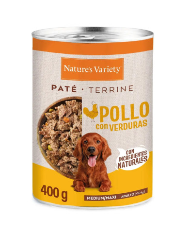 Nature’s Variety Paté Pollo Lata para Perros Adultos Medium 400gr