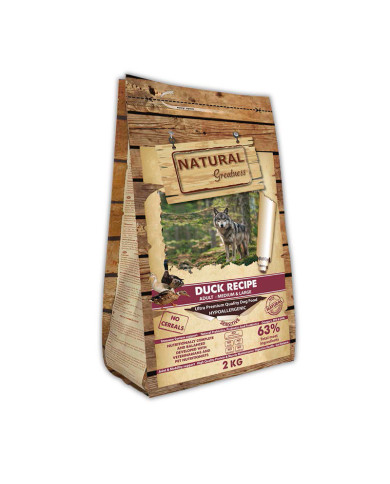 Natural Greatness Receta de Pato para perros adultos de razas medianas y grandes
