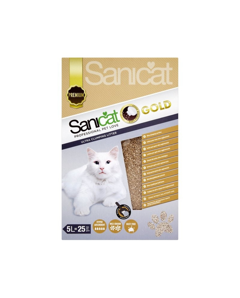 Sanicat gold clumping cat litter top