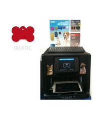 Placa Identificativa Hueso Rojo + Grabacion Placa Identificativa Hueso Rojo + Grabacion